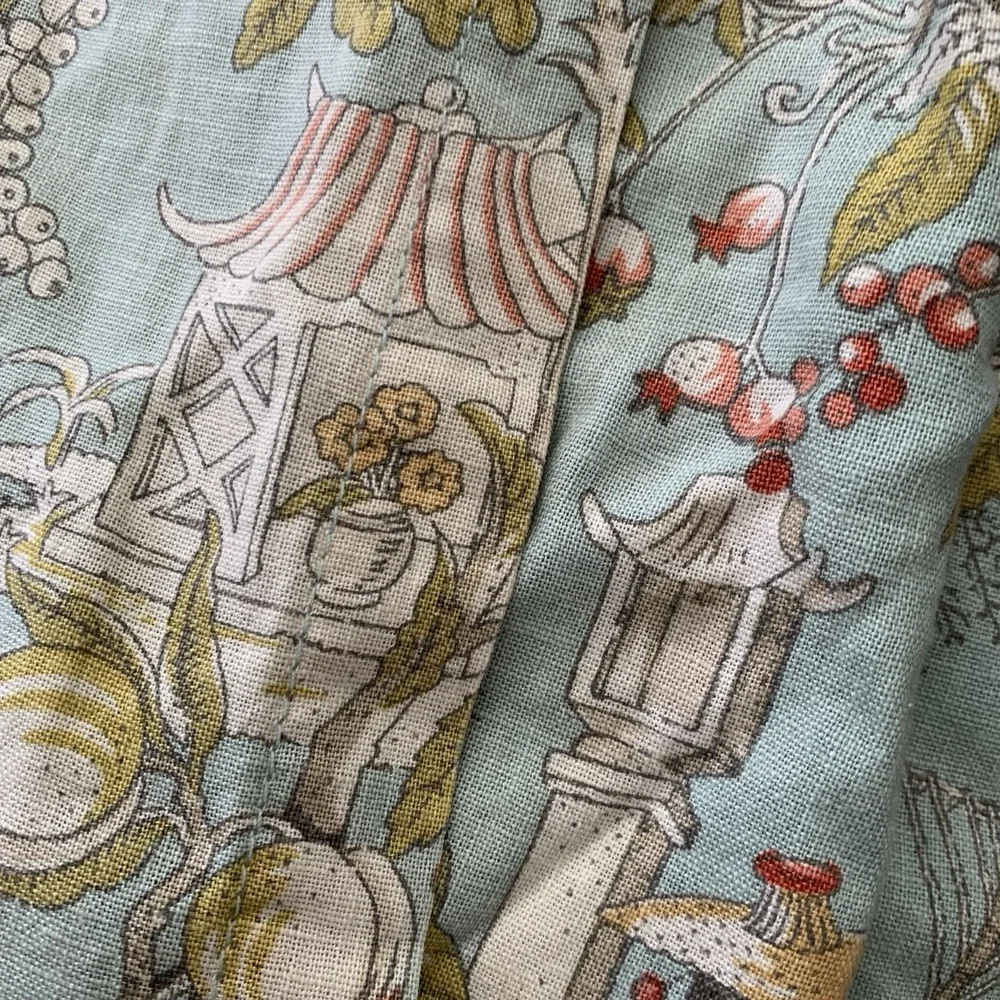 Pottery Barn Asian Toile Chinoiserie EURO Pillow Sham